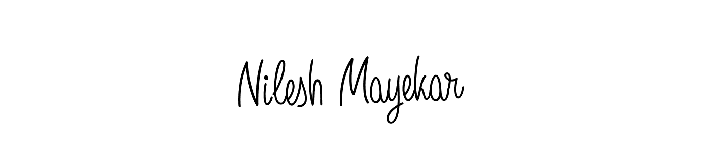 Make a beautiful signature design for name Nilesh Mayekar. With this signature (Angelique-Rose-font-FFP) style, you can create a handwritten signature for free. Nilesh Mayekar signature style 5 images and pictures png