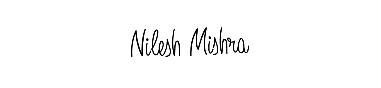 You should practise on your own different ways (Angelique-Rose-font-FFP) to write your name (Nilesh Mishra) in signature. don't let someone else do it for you. Nilesh Mishra signature style 5 images and pictures png