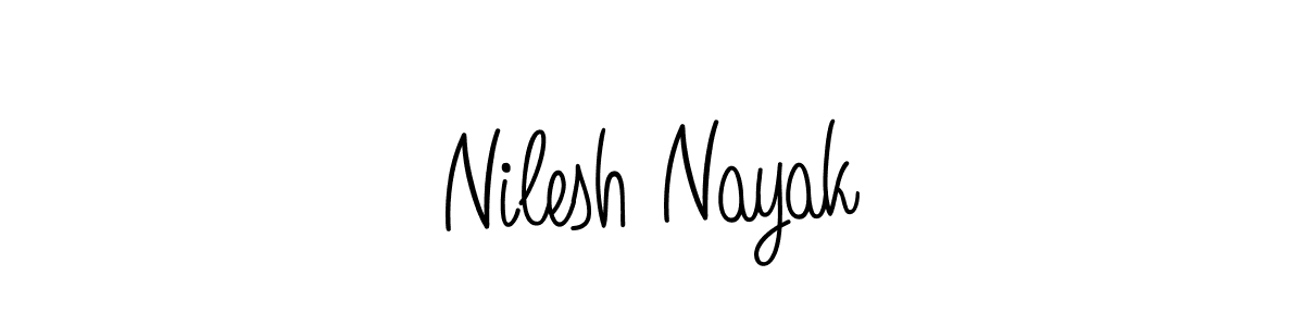 Make a beautiful signature design for name Nilesh Nayak. With this signature (Angelique-Rose-font-FFP) style, you can create a handwritten signature for free. Nilesh Nayak signature style 5 images and pictures png