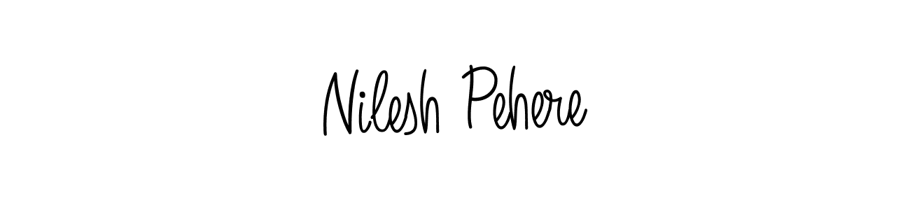 You should practise on your own different ways (Angelique-Rose-font-FFP) to write your name (Nilesh Pehere) in signature. don't let someone else do it for you. Nilesh Pehere signature style 5 images and pictures png