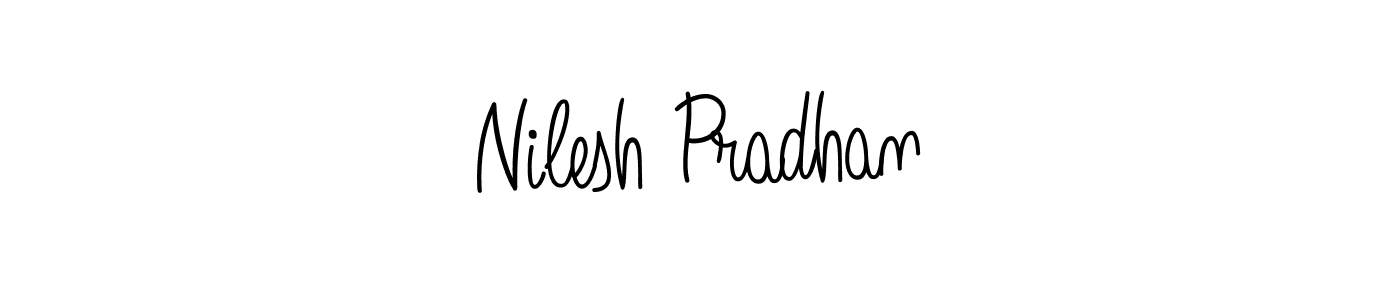You should practise on your own different ways (Angelique-Rose-font-FFP) to write your name (Nilesh Pradhan) in signature. don't let someone else do it for you. Nilesh Pradhan signature style 5 images and pictures png