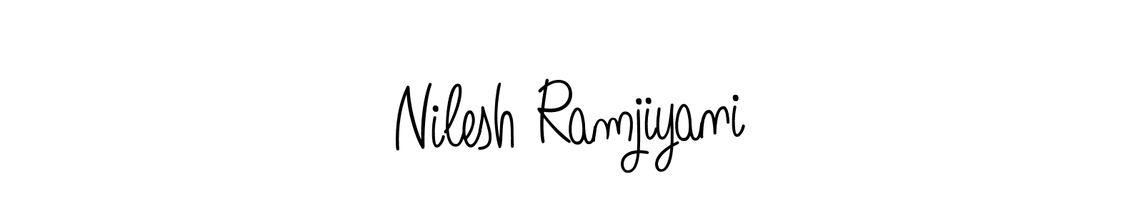 Also we have Nilesh Ramjiyani name is the best signature style. Create professional handwritten signature collection using Angelique-Rose-font-FFP autograph style. Nilesh Ramjiyani signature style 5 images and pictures png