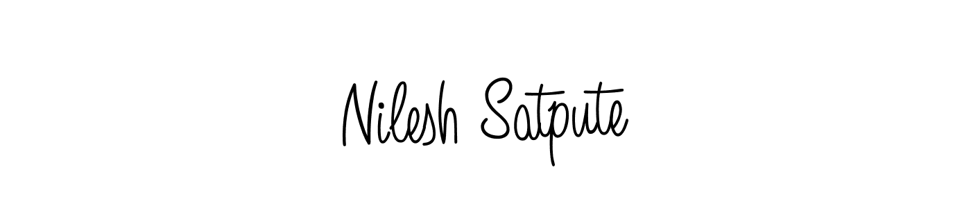 How to make Nilesh Satpute signature? Angelique-Rose-font-FFP is a professional autograph style. Create handwritten signature for Nilesh Satpute name. Nilesh Satpute signature style 5 images and pictures png