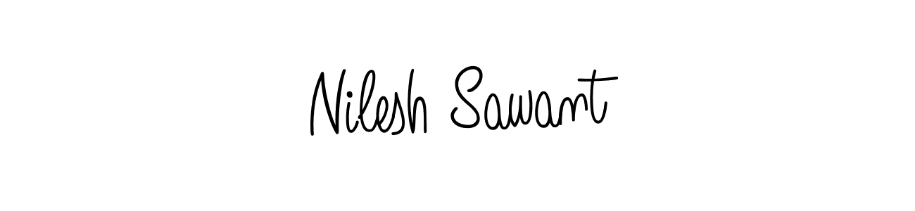 The best way (Angelique-Rose-font-FFP) to make a short signature is to pick only two or three words in your name. The name Nilesh Sawant include a total of six letters. For converting this name. Nilesh Sawant signature style 5 images and pictures png