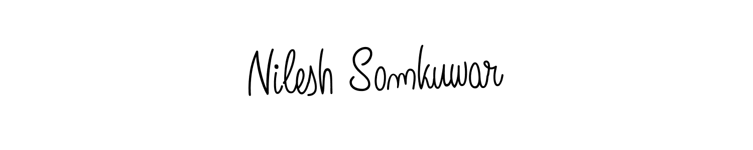 How to make Nilesh Somkuwar signature? Angelique-Rose-font-FFP is a professional autograph style. Create handwritten signature for Nilesh Somkuwar name. Nilesh Somkuwar signature style 5 images and pictures png
