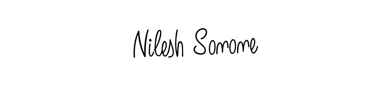 Create a beautiful signature design for name Nilesh Sonone. With this signature (Angelique-Rose-font-FFP) fonts, you can make a handwritten signature for free. Nilesh Sonone signature style 5 images and pictures png
