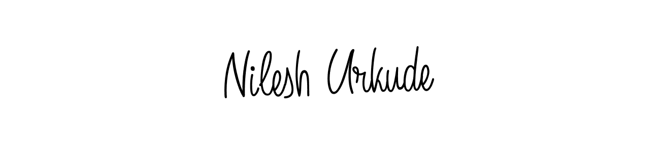 How to make Nilesh Urkude name signature. Use Angelique-Rose-font-FFP style for creating short signs online. This is the latest handwritten sign. Nilesh Urkude signature style 5 images and pictures png