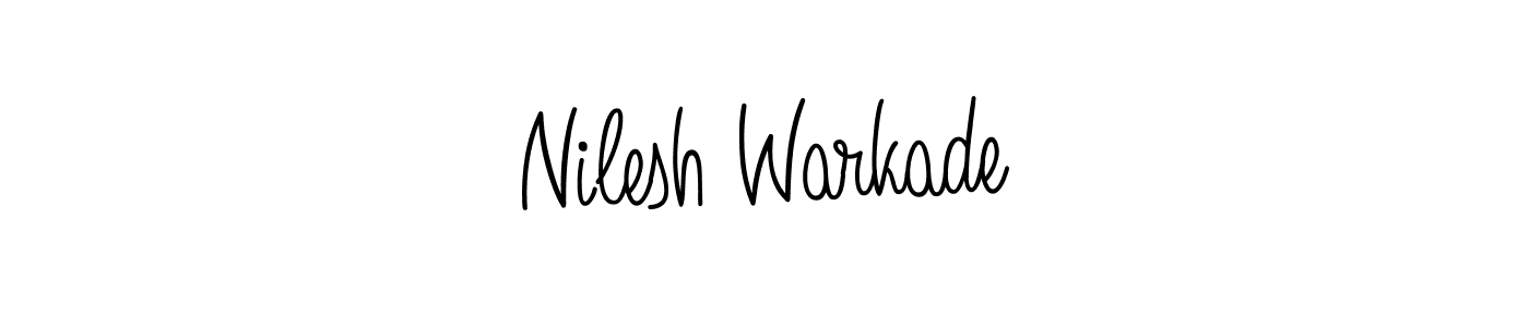 Use a signature maker to create a handwritten signature online. With this signature software, you can design (Angelique-Rose-font-FFP) your own signature for name Nilesh Warkade. Nilesh Warkade signature style 5 images and pictures png