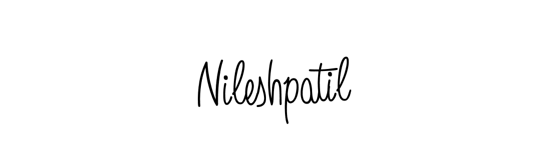 The best way (Angelique-Rose-font-FFP) to make a short signature is to pick only two or three words in your name. The name Nileshpatil include a total of six letters. For converting this name. Nileshpatil signature style 5 images and pictures png