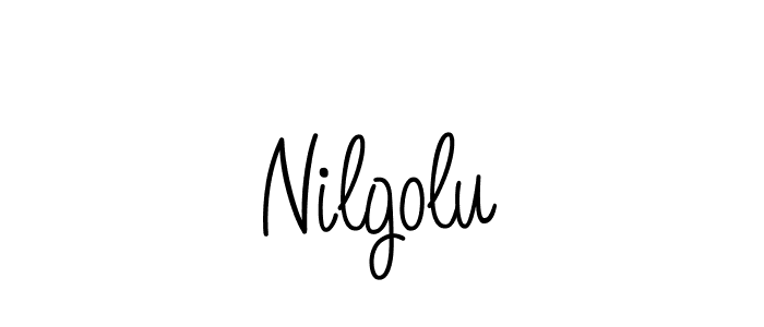 Make a beautiful signature design for name Nilgolu. With this signature (Angelique-Rose-font-FFP) style, you can create a handwritten signature for free. Nilgolu signature style 5 images and pictures png