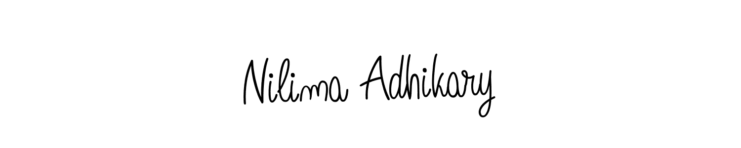 Make a beautiful signature design for name Nilima Adhikary. With this signature (Angelique-Rose-font-FFP) style, you can create a handwritten signature for free. Nilima Adhikary signature style 5 images and pictures png