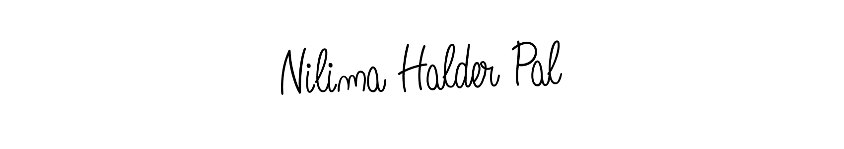 Create a beautiful signature design for name Nilima Halder Pal. With this signature (Angelique-Rose-font-FFP) fonts, you can make a handwritten signature for free. Nilima Halder Pal signature style 5 images and pictures png