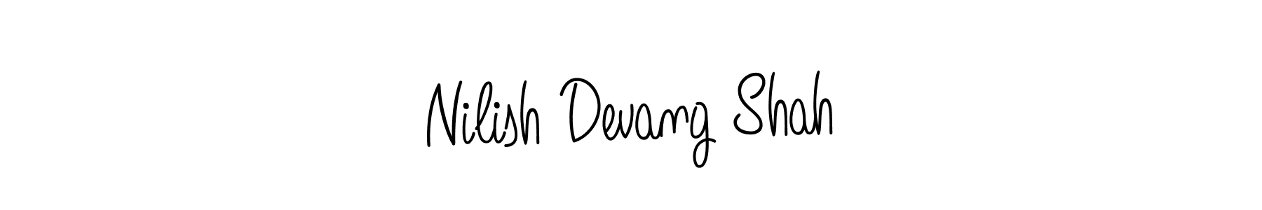 How to make Nilish Devang Shah name signature. Use Angelique-Rose-font-FFP style for creating short signs online. This is the latest handwritten sign. Nilish Devang Shah signature style 5 images and pictures png