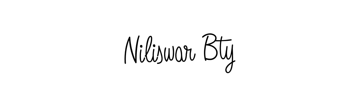 Niliswar Bty stylish signature style. Best Handwritten Sign (Angelique-Rose-font-FFP) for my name. Handwritten Signature Collection Ideas for my name Niliswar Bty. Niliswar Bty signature style 5 images and pictures png