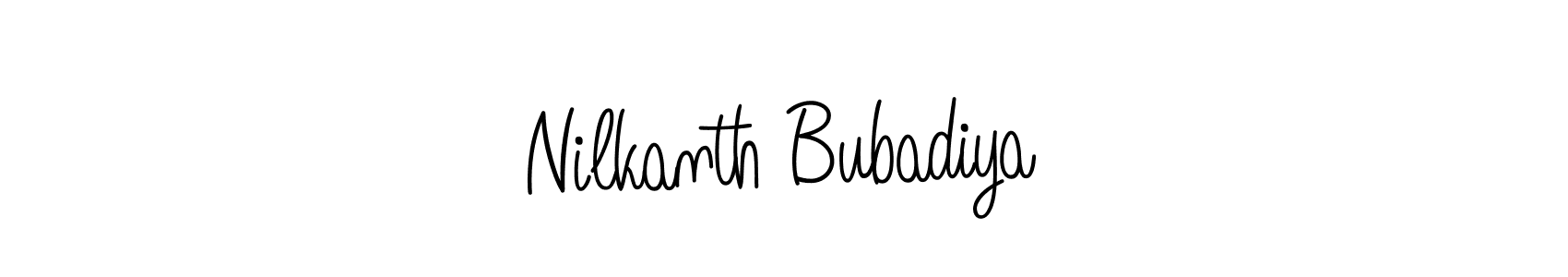 This is the best signature style for the Nilkanth Bubadiya name. Also you like these signature font (Angelique-Rose-font-FFP). Mix name signature. Nilkanth Bubadiya signature style 5 images and pictures png