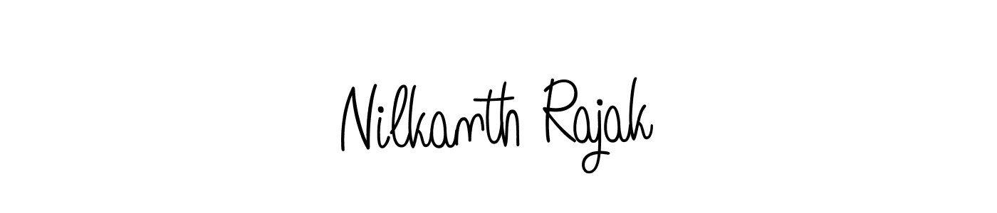 How to make Nilkanth Rajak name signature. Use Angelique-Rose-font-FFP style for creating short signs online. This is the latest handwritten sign. Nilkanth Rajak signature style 5 images and pictures png