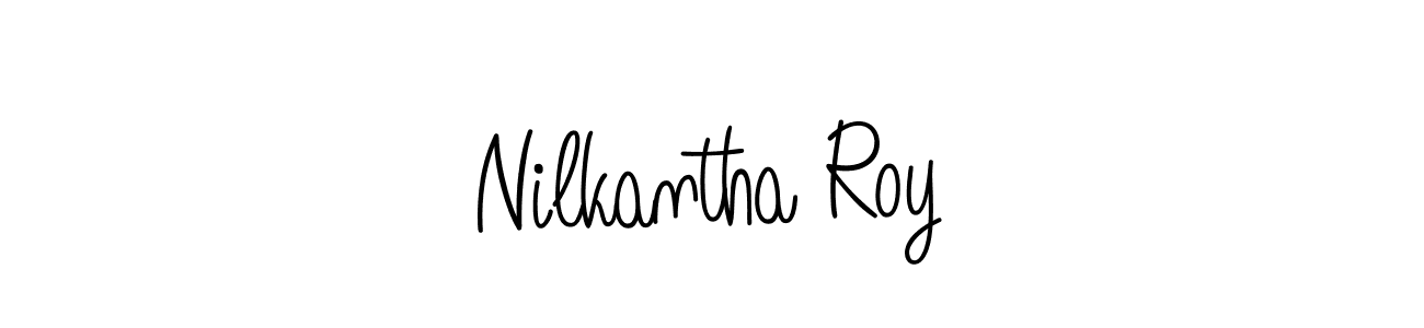 The best way (Angelique-Rose-font-FFP) to make a short signature is to pick only two or three words in your name. The name Nilkantha Roy include a total of six letters. For converting this name. Nilkantha Roy signature style 5 images and pictures png