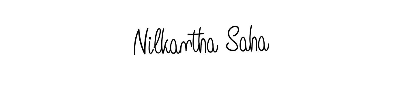 You should practise on your own different ways (Angelique-Rose-font-FFP) to write your name (Nilkantha Saha) in signature. don't let someone else do it for you. Nilkantha Saha signature style 5 images and pictures png