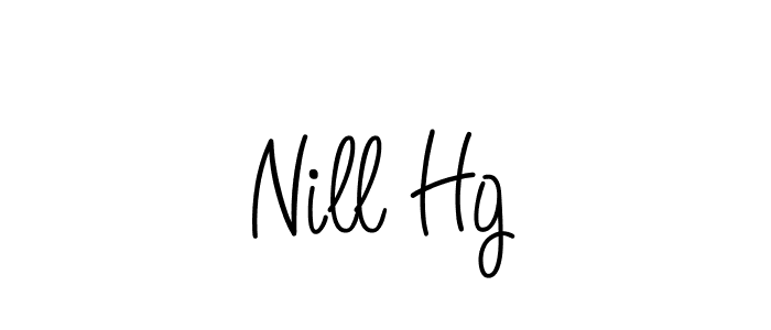 Make a beautiful signature design for name Nill Hg. With this signature (Angelique-Rose-font-FFP) style, you can create a handwritten signature for free. Nill Hg signature style 5 images and pictures png