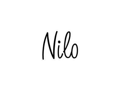 How to make Nilo name signature. Use Angelique-Rose-font-FFP style for creating short signs online. This is the latest handwritten sign. Nilo signature style 5 images and pictures png