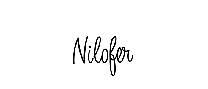 Use a signature maker to create a handwritten signature online. With this signature software, you can design (Angelique-Rose-font-FFP) your own signature for name Nilofer. Nilofer signature style 5 images and pictures png