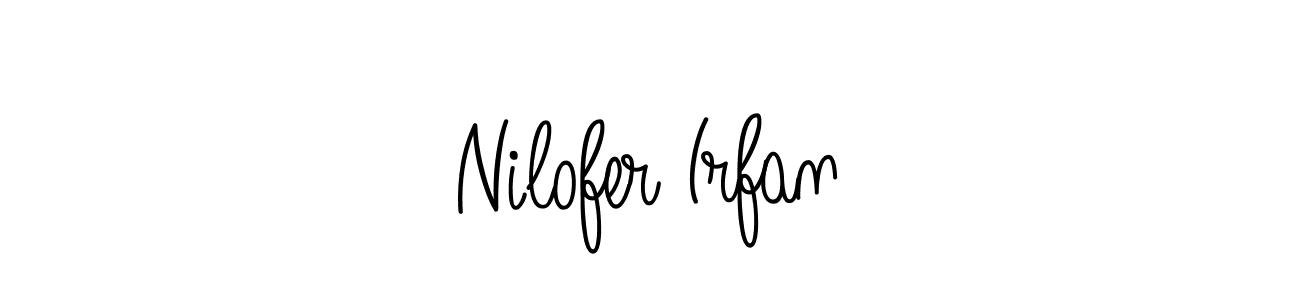 Make a beautiful signature design for name Nilofer Irfan. With this signature (Angelique-Rose-font-FFP) style, you can create a handwritten signature for free. Nilofer Irfan signature style 5 images and pictures png