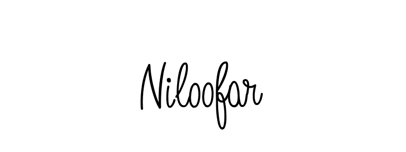 Create a beautiful signature design for name Niloofar. With this signature (Angelique-Rose-font-FFP) fonts, you can make a handwritten signature for free. Niloofar signature style 5 images and pictures png