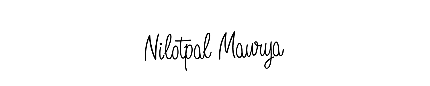Create a beautiful signature design for name Nilotpal Maurya. With this signature (Angelique-Rose-font-FFP) fonts, you can make a handwritten signature for free. Nilotpal Maurya signature style 5 images and pictures png
