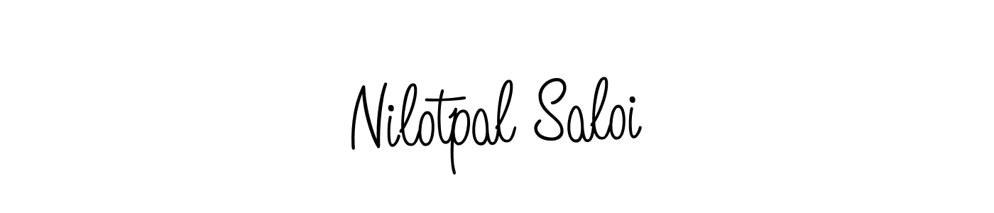 Create a beautiful signature design for name Nilotpal Saloi. With this signature (Angelique-Rose-font-FFP) fonts, you can make a handwritten signature for free. Nilotpal Saloi signature style 5 images and pictures png