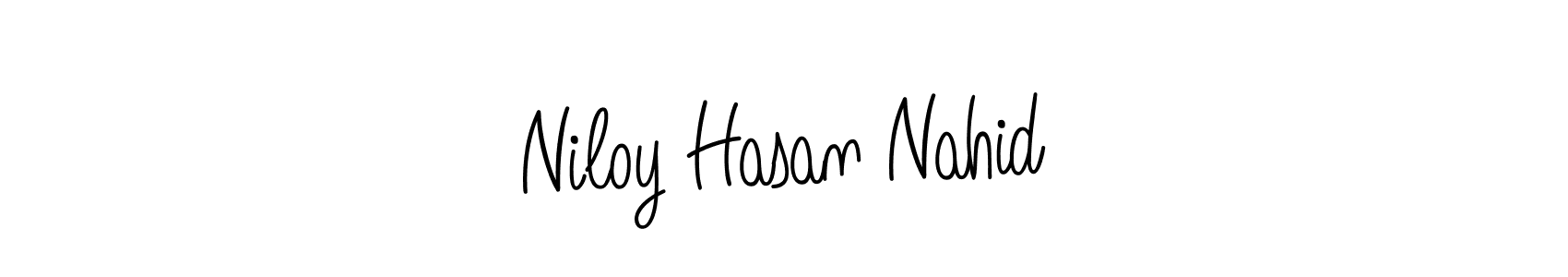 The best way (Angelique-Rose-font-FFP) to make a short signature is to pick only two or three words in your name. The name Niloy Hasan Nahid include a total of six letters. For converting this name. Niloy Hasan Nahid signature style 5 images and pictures png