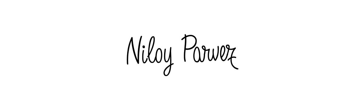The best way (Angelique-Rose-font-FFP) to make a short signature is to pick only two or three words in your name. The name Niloy Parvez include a total of six letters. For converting this name. Niloy Parvez signature style 5 images and pictures png