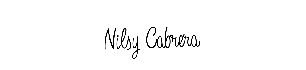 Nilsy Cabrera stylish signature style. Best Handwritten Sign (Angelique-Rose-font-FFP) for my name. Handwritten Signature Collection Ideas for my name Nilsy Cabrera. Nilsy Cabrera signature style 5 images and pictures png