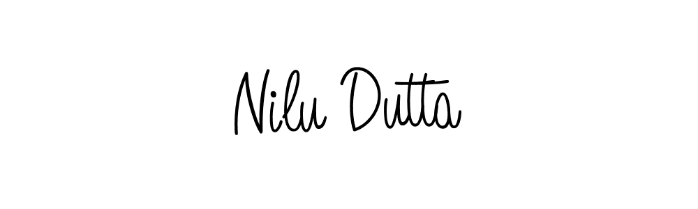 Use a signature maker to create a handwritten signature online. With this signature software, you can design (Angelique-Rose-font-FFP) your own signature for name Nilu Dutta. Nilu Dutta signature style 5 images and pictures png