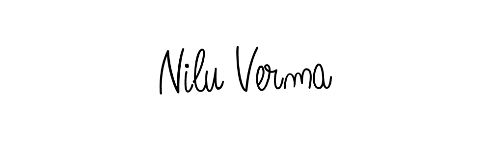 Make a beautiful signature design for name Nilu Verma. With this signature (Angelique-Rose-font-FFP) style, you can create a handwritten signature for free. Nilu Verma signature style 5 images and pictures png