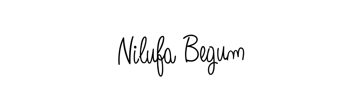 Make a beautiful signature design for name Nilufa Begum. With this signature (Angelique-Rose-font-FFP) style, you can create a handwritten signature for free. Nilufa Begum signature style 5 images and pictures png