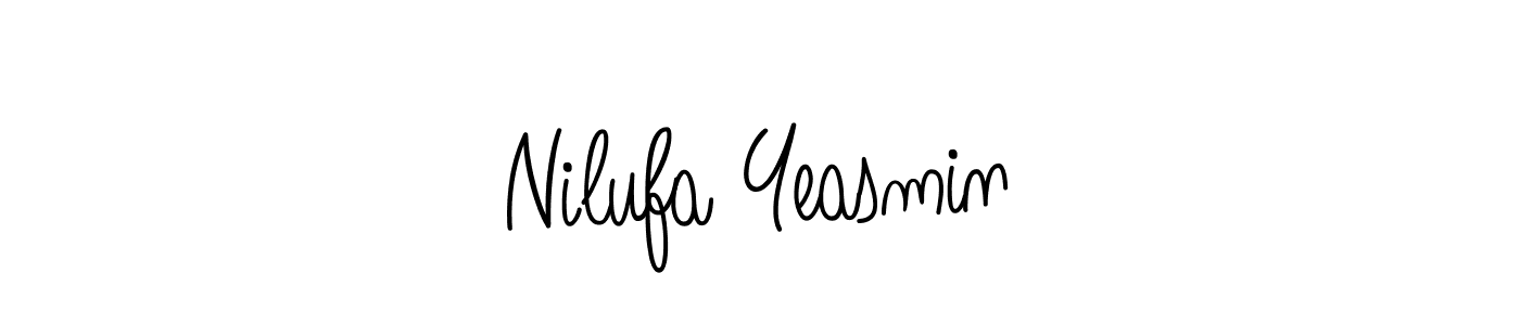 You should practise on your own different ways (Angelique-Rose-font-FFP) to write your name (Nilufa Yeasmin) in signature. don't let someone else do it for you. Nilufa Yeasmin signature style 5 images and pictures png