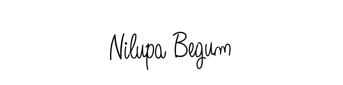 You should practise on your own different ways (Angelique-Rose-font-FFP) to write your name (Nilupa Begum) in signature. don't let someone else do it for you. Nilupa Begum signature style 5 images and pictures png