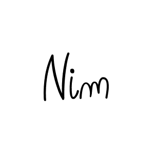 Use a signature maker to create a handwritten signature online. With this signature software, you can design (Angelique-Rose-font-FFP) your own signature for name Nim. Nim signature style 5 images and pictures png