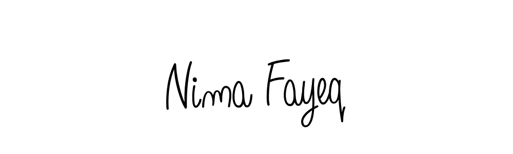 The best way (Angelique-Rose-font-FFP) to make a short signature is to pick only two or three words in your name. The name Nima Fayeq include a total of six letters. For converting this name. Nima Fayeq signature style 5 images and pictures png