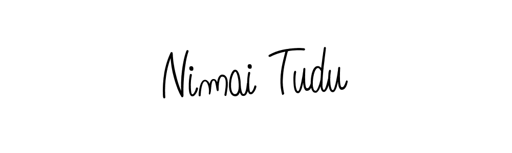 Make a beautiful signature design for name Nimai Tudu. With this signature (Angelique-Rose-font-FFP) style, you can create a handwritten signature for free. Nimai Tudu signature style 5 images and pictures png