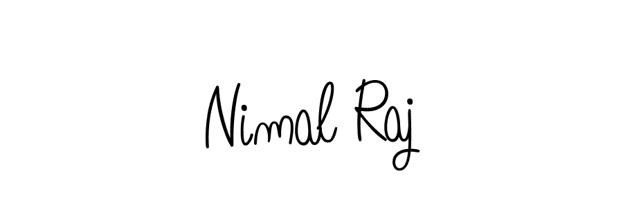 Angelique-Rose-font-FFP is a professional signature style that is perfect for those who want to add a touch of class to their signature. It is also a great choice for those who want to make their signature more unique. Get Nimal Raj name to fancy signature for free. Nimal Raj signature style 5 images and pictures png