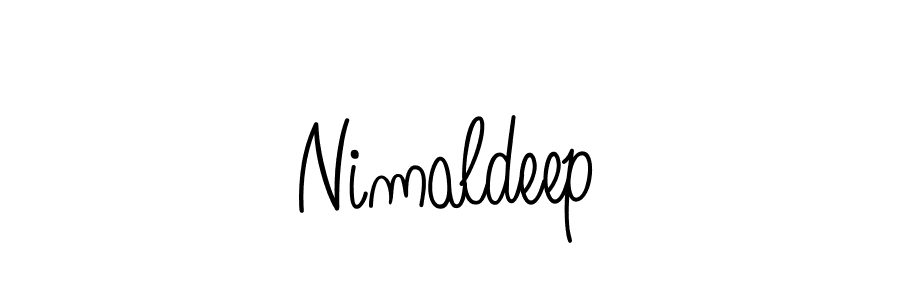 Also we have Nimaldeep name is the best signature style. Create professional handwritten signature collection using Angelique-Rose-font-FFP autograph style. Nimaldeep signature style 5 images and pictures png