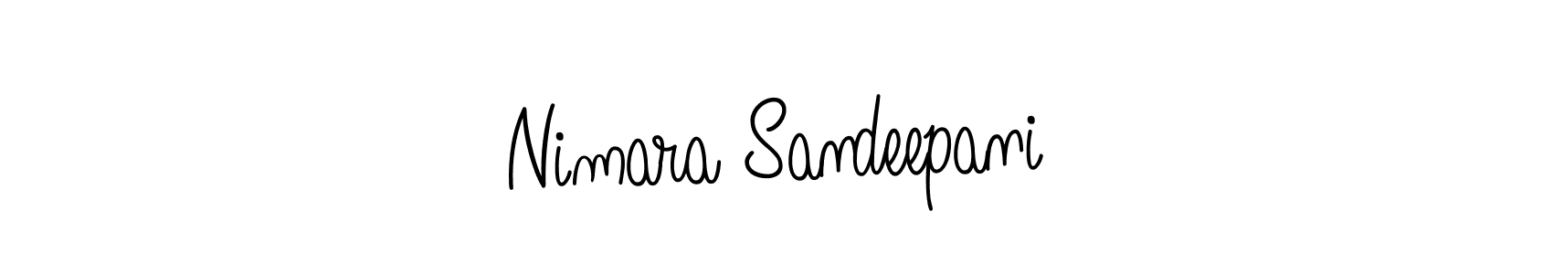 How to make Nimara Sandeepani name signature. Use Angelique-Rose-font-FFP style for creating short signs online. This is the latest handwritten sign. Nimara Sandeepani signature style 5 images and pictures png