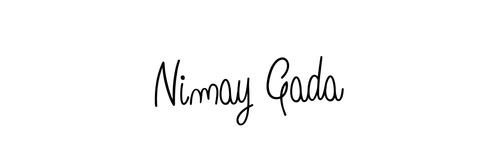 if you are searching for the best signature style for your name Nimay Gada. so please give up your signature search. here we have designed multiple signature styles  using Angelique-Rose-font-FFP. Nimay Gada signature style 5 images and pictures png