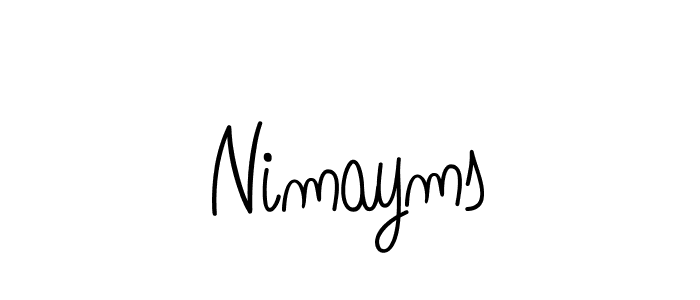 Angelique-Rose-font-FFP is a professional signature style that is perfect for those who want to add a touch of class to their signature. It is also a great choice for those who want to make their signature more unique. Get Nimayms name to fancy signature for free. Nimayms signature style 5 images and pictures png