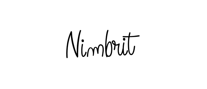 You should practise on your own different ways (Angelique-Rose-font-FFP) to write your name (Nimbrit) in signature. don't let someone else do it for you. Nimbrit signature style 5 images and pictures png
