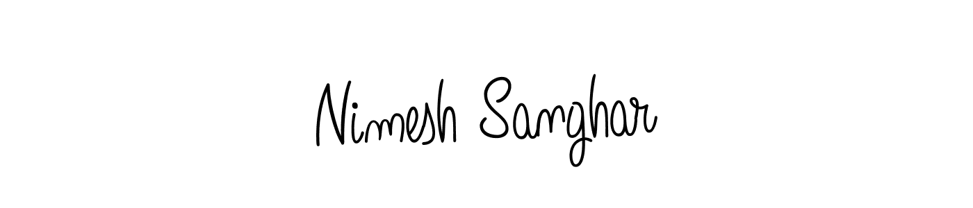 How to make Nimesh Sanghar signature? Angelique-Rose-font-FFP is a professional autograph style. Create handwritten signature for Nimesh Sanghar name. Nimesh Sanghar signature style 5 images and pictures png