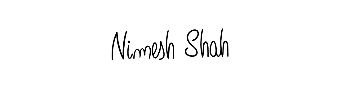 Use a signature maker to create a handwritten signature online. With this signature software, you can design (Angelique-Rose-font-FFP) your own signature for name Nimesh Shah. Nimesh Shah signature style 5 images and pictures png