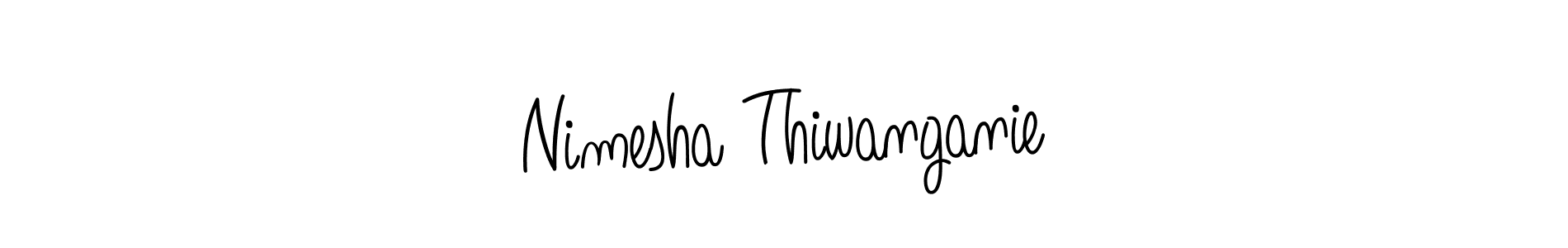 The best way (Angelique-Rose-font-FFP) to make a short signature is to pick only two or three words in your name. The name Nimesha Thiwanganie include a total of six letters. For converting this name. Nimesha Thiwanganie signature style 5 images and pictures png