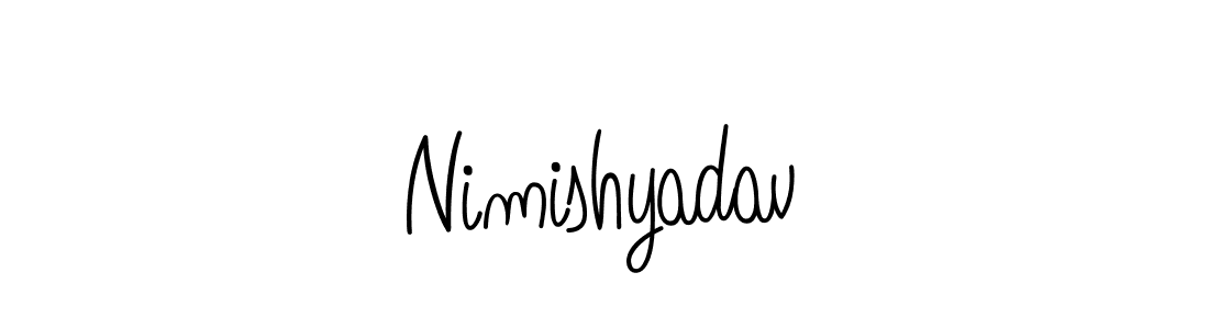 How to make Nimishyadav signature? Angelique-Rose-font-FFP is a professional autograph style. Create handwritten signature for Nimishyadav name. Nimishyadav signature style 5 images and pictures png